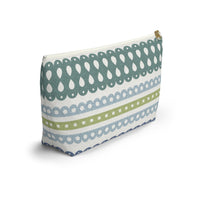 Ribbon Candy Accessory Pouch w T-bottom in Green